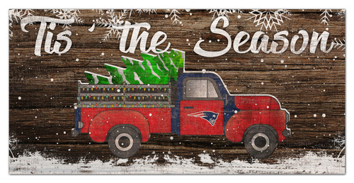 New England Patriots 6" x 12" Tis the Season Sign