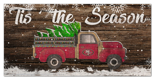 San Francisco 49ers 6" x 12" Tis the Season Sign