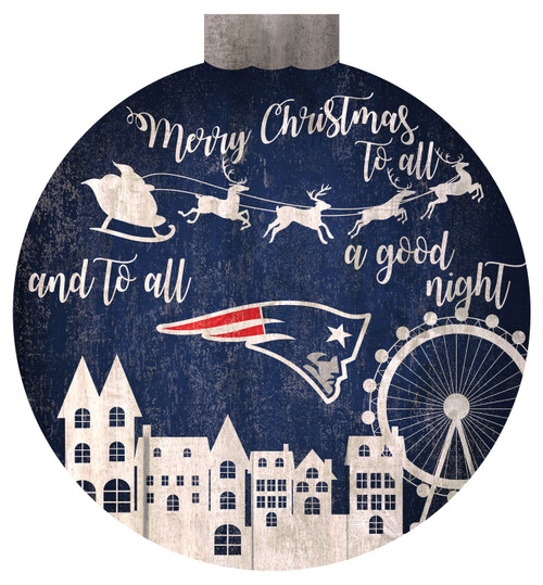 New England Patriots 12" Christmas Village Wall Art
