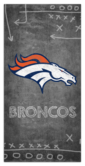 Denver Broncos 6" x 12" Chalk Playbook Sign