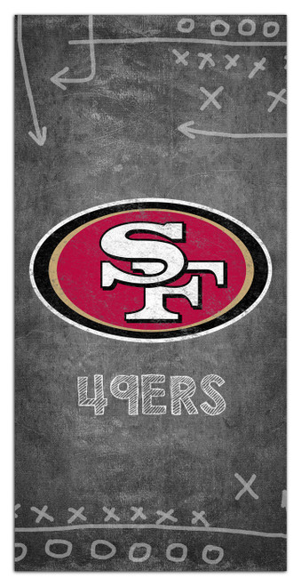 San Francisco 49ers 6" x 12" Chalk Playbook Sign