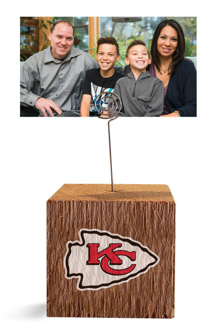 Kansas City Chiefs Block Spiral Photo Holder