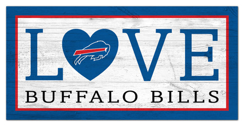 Buffalo Bills 6" x 12" Love Sign
