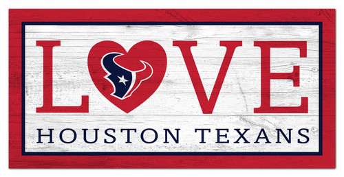 Houston Texans 6" x 12" Love Sign