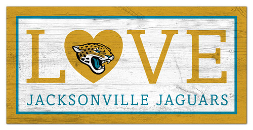 Jacksonville Jaguars 6" x 12" Love Sign