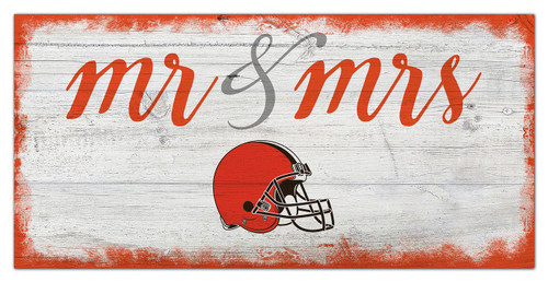 Cleveland Browns Script Mr. & Mrs. Sign