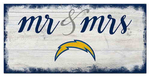 Los Angeles Chargers Script Mr. & Mrs. Sign