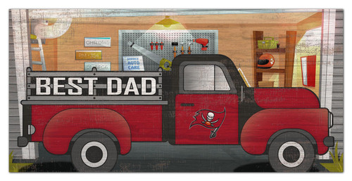 Tampa Bay Buccaneers Best Dad Truck 6" x 12" Sign