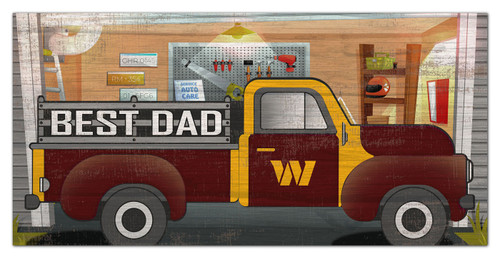 Washington Commanders Best Dad Truck 6" x 12" Sign
