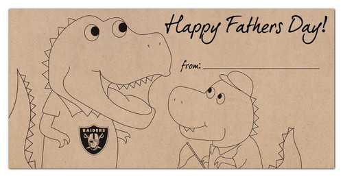 Las Vegas Raiders Father's Day Coloring Sign