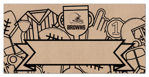 Cleveland Browns Name Banner Coloring Sign