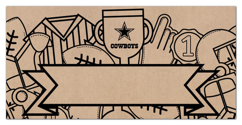 Dallas Cowboys Name Banner Coloring Sign