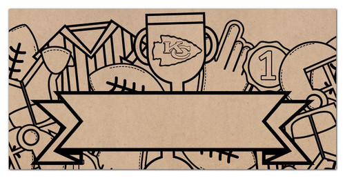 Kansas City Chiefs Name Banner Coloring Sign