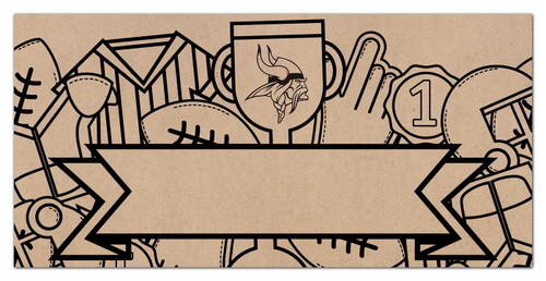 Minnesota Vikings Name Banner Coloring Sign