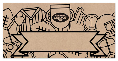 New York Jets Name Banner Coloring Sign