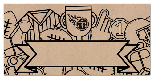 Tennessee Titans Name Banner Coloring Sign