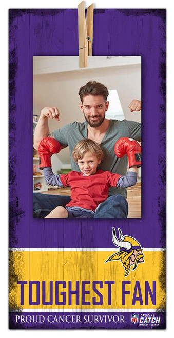 Minnesota Vikings I am the Toughest Fan 6" x 12" Sign