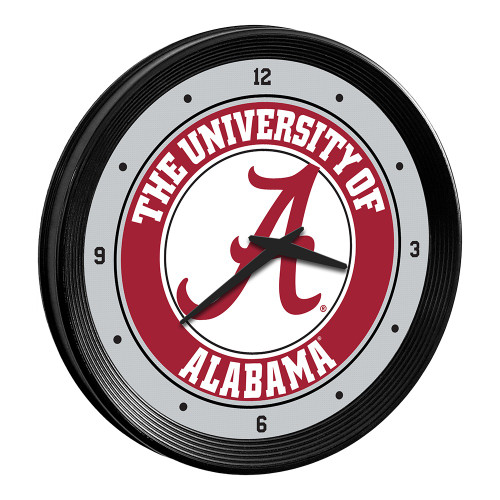 Alabama Crimson Tide Ribbed Frame Wall Clock