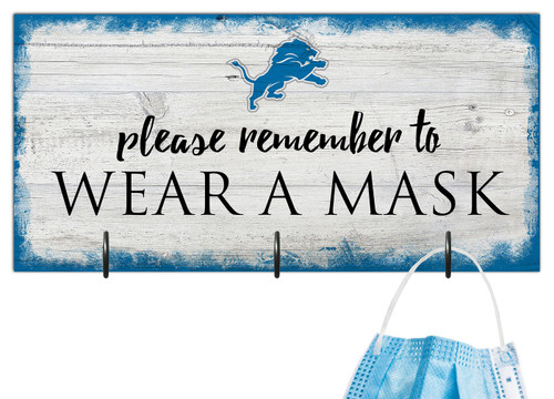 Detroit Lions Please Wear Your Mask Sign