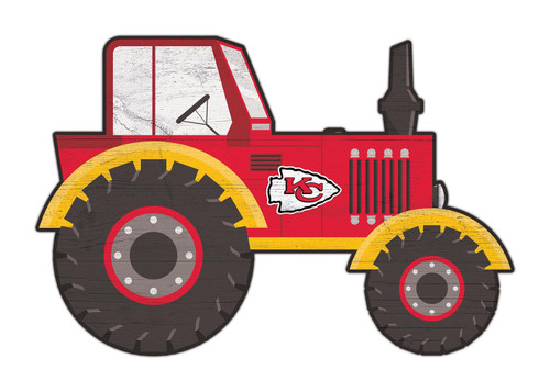Kansas City Chiefs 12" Tractor Cutout Sign