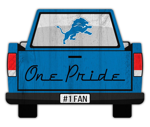 Detroit Lions 12" Truck Back Cutout Sign
