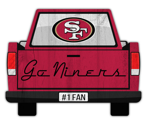 San Francisco 49ers 12" Truck Back Cutout Sign