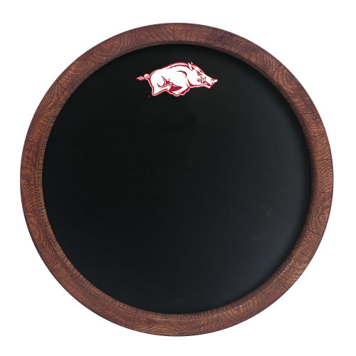 Arkansas Razorbacks Chalkboard ""Faux"" Barrel Top Sign