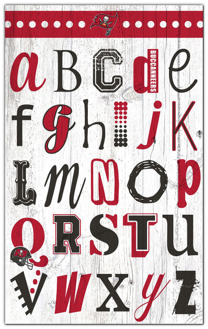 Tampa Bay Buccaneers Alphabet 11" x 19" Sign