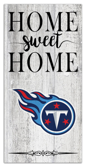 Tennessee Titans Home Sweet Home Whitewashed 6" x 12" Sign