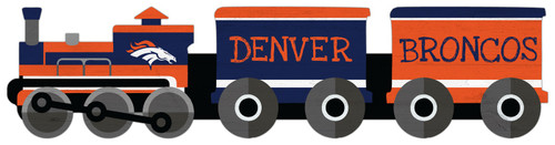 Denver Broncos Train Cutout 6" x 24" Sign