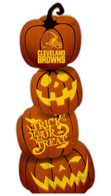 Cleveland Browns Pumpkin Stack 31" Leaner