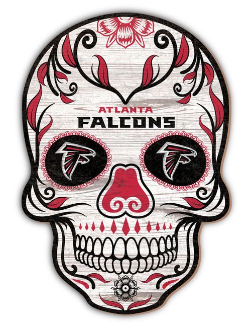 Atlanta Falcons 12" Sugar Skull Sign