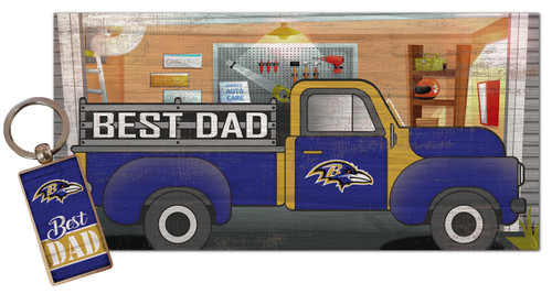 Baltimore Ravens Best Dad Key Chain Combo Set