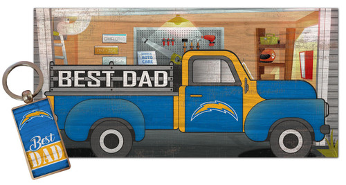 Los Angeles Chargers Best Dad Key Chain Combo Set