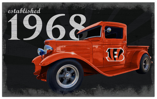 Cincinnati Bengals Established Truck 11" x 19" Sign