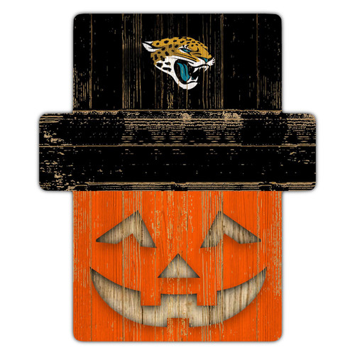 Jacksonville Jaguars Pumpkin Cutout with Stake