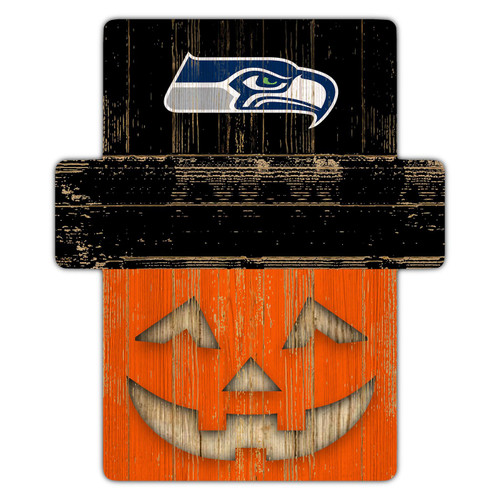 Seattle Seahawks Pumpkin Cutout with Stake