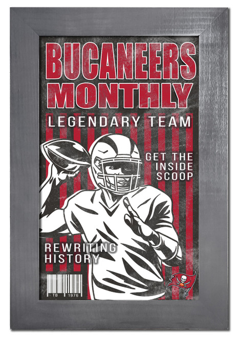 Tampa Bay Buccaneers Team Monthly 11" x 19" Framed Sign
