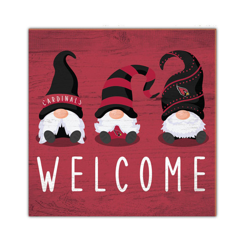 Arizona Cardinals Welcome Gnomes 10" x 10" Sign