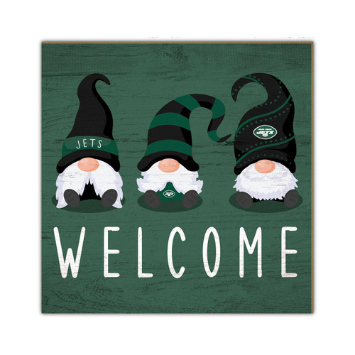 New York Jets Welcome Gnomes 10" x 10" Sign