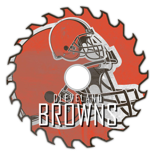 Cleveland Browns 12" Rustic Circular Saw Sign