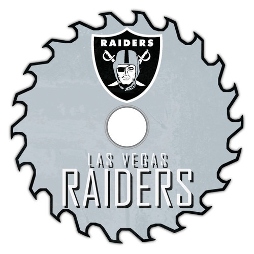 Las Vegas Raiders 12" Rustic Circular Saw Sign