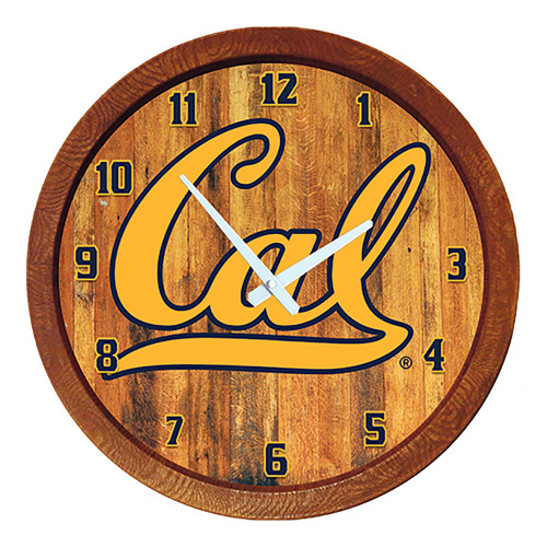 California Golden Bears ""Faux"" Barrel Top Wall Clock