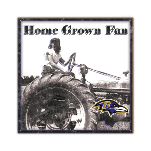 Baltimore Ravens Home Grown 10" x 10" Sign