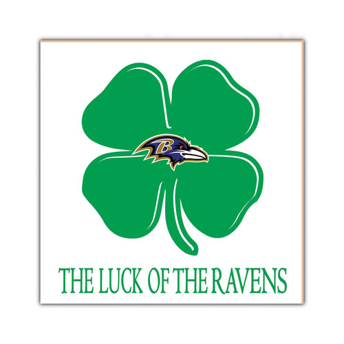Baltimore Ravens Luck of the Team 10" x 10" Sign