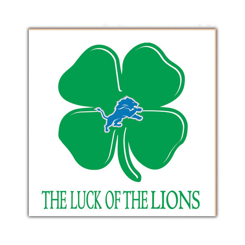 Detroit Lions Luck of the Team 10" x 10" Sign