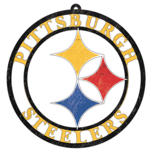 Pittsburgh Steelers Silhouette Logo Cutout Door Hanger - Sports