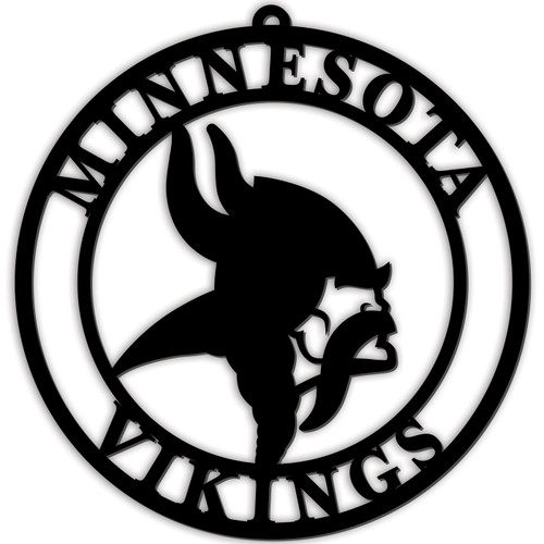 Minnesota Vikings Silhouette Logo Cutout Door Hanger