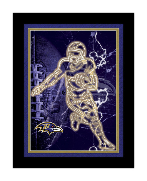 Baltimore Ravens Neon Player Framed 12" x 16" Sign