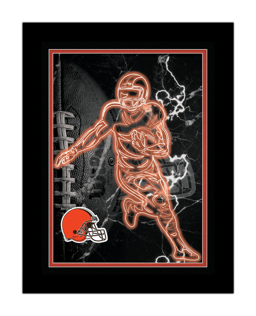 Cleveland Browns Neon Player Framed 12" x 16" Sign